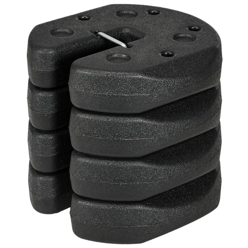 Outsunny Tent Weights Set of 4, Total 26 LBS Weights for Canopy Gazebo Legs with Reinforced Pins and Carry Belt