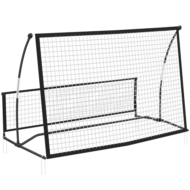 Soozier 2-in-1 Portable Soccer Rebounder Net, Dual-Sided and Foldable Bounce Back Net with Carry Bag for Soccer Baseball