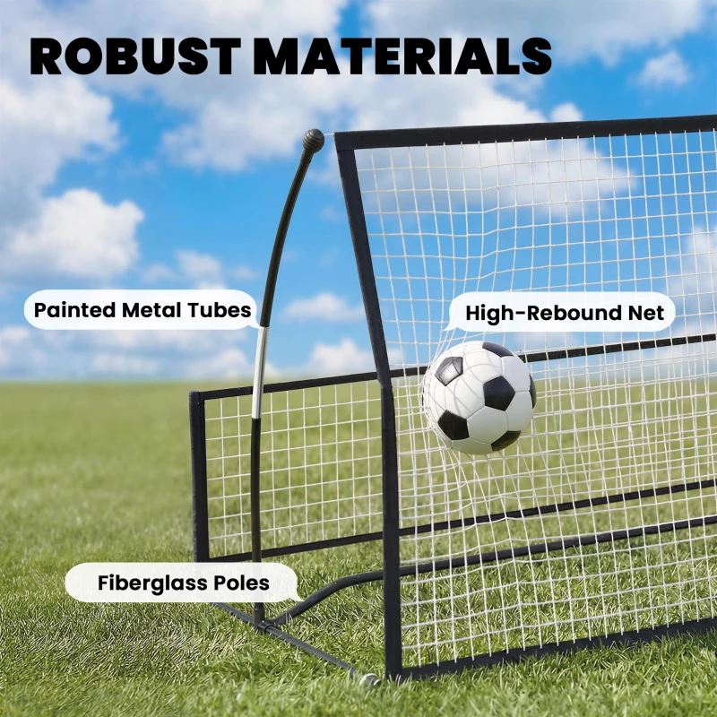 Soozier 2-in-1 Portable Soccer Rebounder Net, Dual-Sided and Foldable Bounce Back Net with Carry Bag for Soccer Baseball