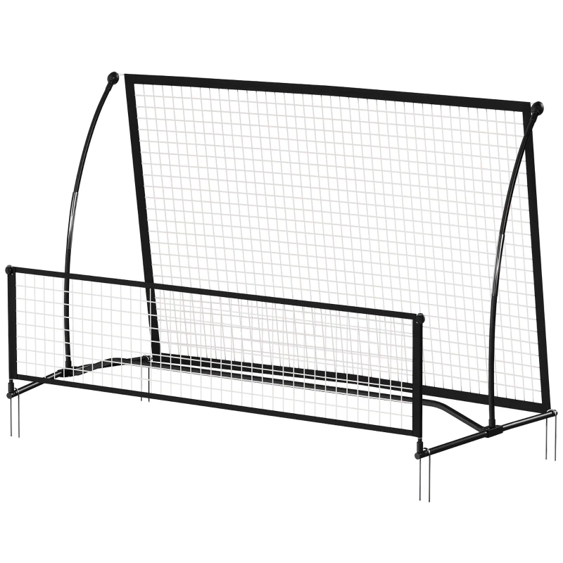 Soozier 2-in-1 Portable Soccer Rebounder Net, Dual-Sided and Foldable Bounce Back Net with Carry Bag for Soccer Baseball