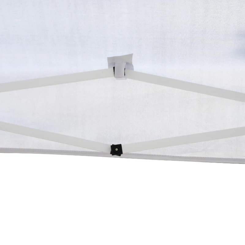 Outsunny 10 x 10ft Folding Pop Up Tent Outdoor Gazebo Canopy with Carrying Bag, White