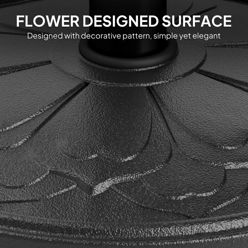 Outsunny 26 lbs Resin Round Patio Umbrella Base, Umbrella Stand Base, Outdoor Umbrella Stand for Outdoor, Lawn, Poolside