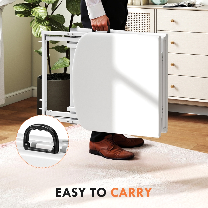 HOMCOM Portable Massage Table, Foldable Massage Bed, White