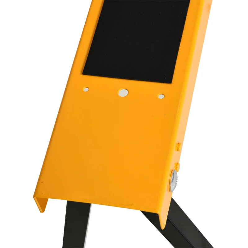 HOMCOM 2PCS Saw Horse Twin Pack Folding Workbench Metal Trestle Stands with Non-slip EVA Surface Orange