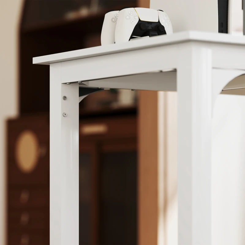 HOMCOM 71" Computer Desk, Desktop Desk with Metal Legs, White