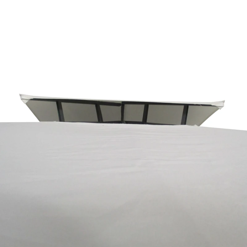 Outsunny 10' x 13' Outdoor Gazebo, Double Roof Patio Gazebo Canopy Shelter with Screen Decorate Corner Frame, White