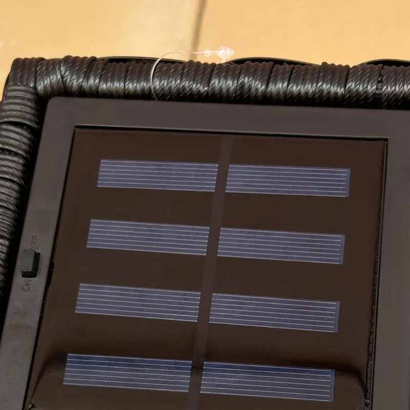 Outsunny Wicker Solar Outdoor Lamp, Decorative Floor Lamp with Auto On/Off LED Lights, IP44 for Patio, Porch, Pathway, Black