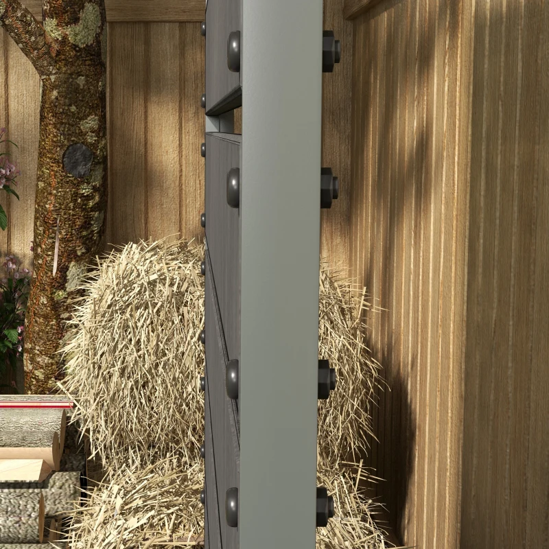 Outsunny Trellis Planter for Climbing Plants, Raised Garden Bed with Trellis, Planter Box for Outdoor Garden, Dark Grey