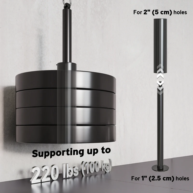 Soozier Weight Cable Pulley System for Home Gym with Universal Loading Pin for LAT Pull Down, Biceps Curl Workout