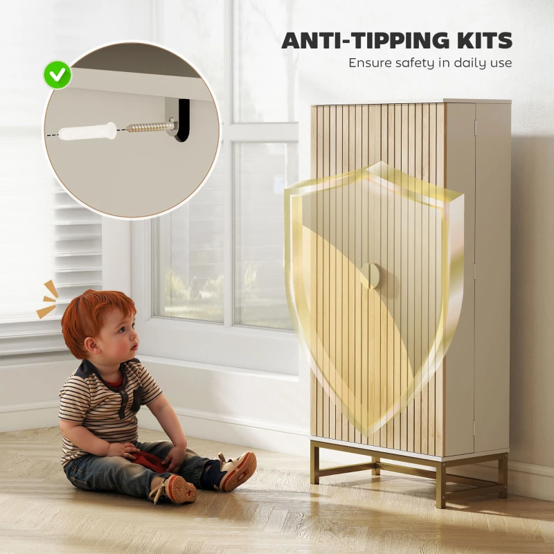 HOMCOM 47" Kitchen Pantry Cabinet, Freestanding Kitchen Storage Cabinet with 12 Door Shelves and Adjustable Shelves, White