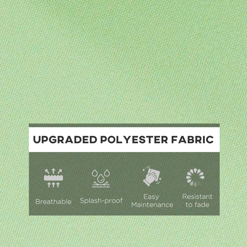 Outsunny Seat Cushion Back Pillows Replacement Set of 2, Patio Chair Cushions Set for Indoor Outdoor, Green