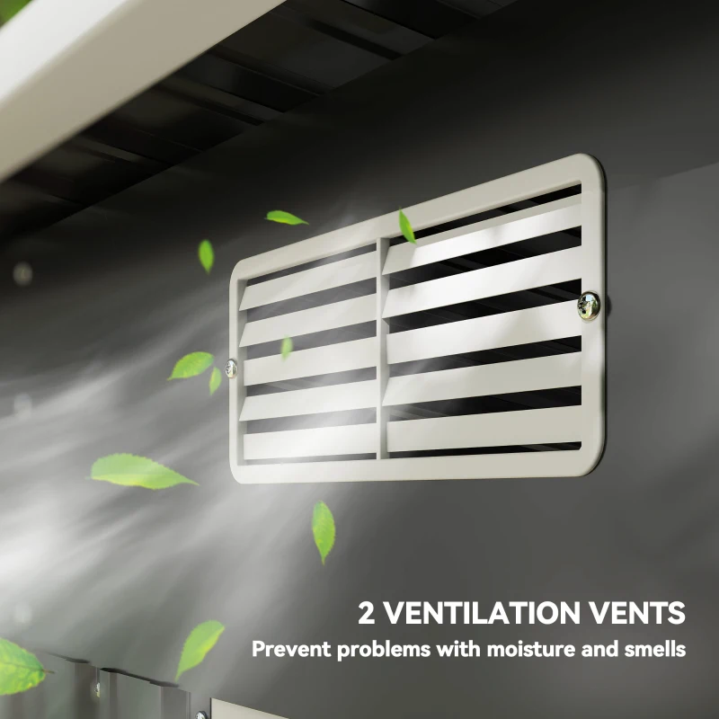 Outsunny 7'x 4' Metal Patio Storage Shed Garden Lockable Shed Tool Utility Storage Unit, Black