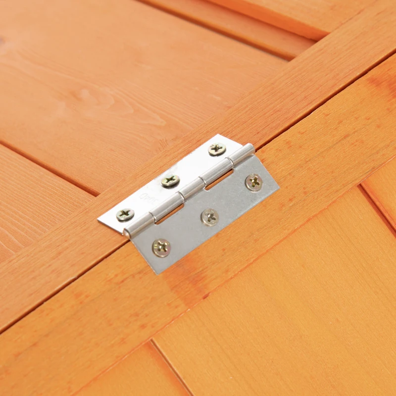 PawHut 95"L Chicken Run Large Chicken Coop with Nesting Box Wooden Roof Side Door for Outdoor 4–8 Chickens