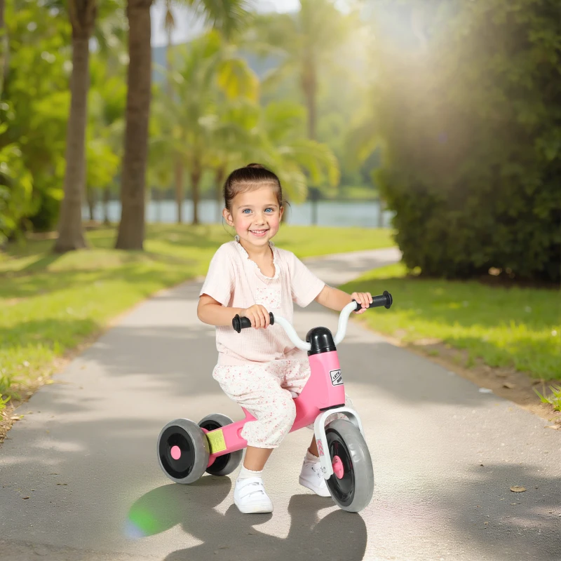 Qaba Toddler Balance Bike for 12-36 Months Boys Girls with No Pedal, 3 Silence Wheels for First Birthday Gift, Pink