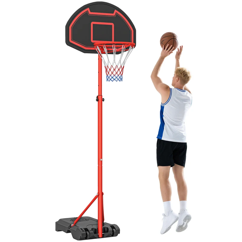 Soozier Portable Basketball Hoop, 5-7FT Adjustable Basketball System with 29" Shatterproof Backboard for Backyard Driveway Indoor Outdoor