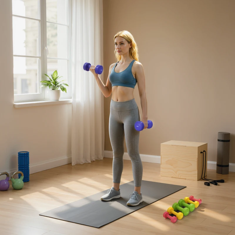 Soozier 44lbs Hex Dumbbell Set, Hand Weights Fitness Dumbbells for Home Gym Strength Training, Multi-Colour