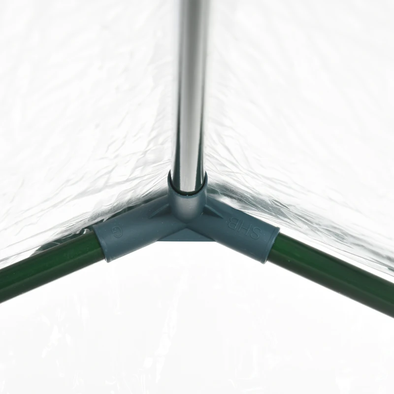 Outsunny 6' x 3' x 5' Portable Walk-in Greenhouse, Plastic Cover, Steel Frame Garden Hot House, Zipper Door, Top Vent for Flowers, Vegetables, Saplings, Tropical Plants, Clear