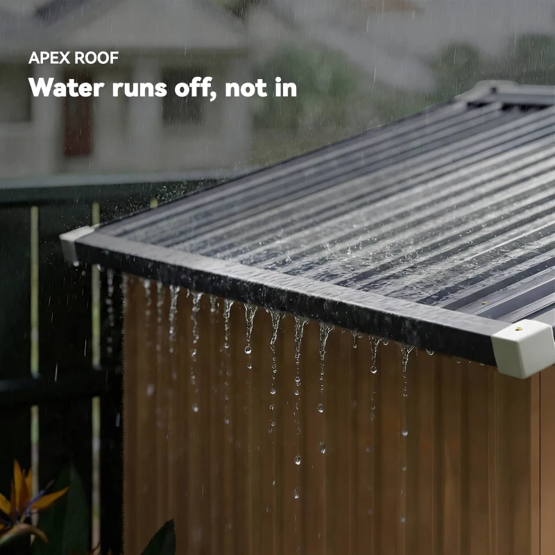 Outsunny 6.5' x 4'  Outdoor Storage Shed, Metal Garden Shed with Lockable Double Doors, 4 Vents, Yellow