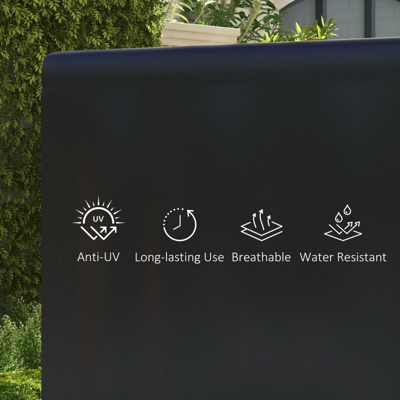 Outsunny 3-Seater Patio Swing Cover, Outdoor Garden Furniture Protection, 85" x 61" x 59", Black