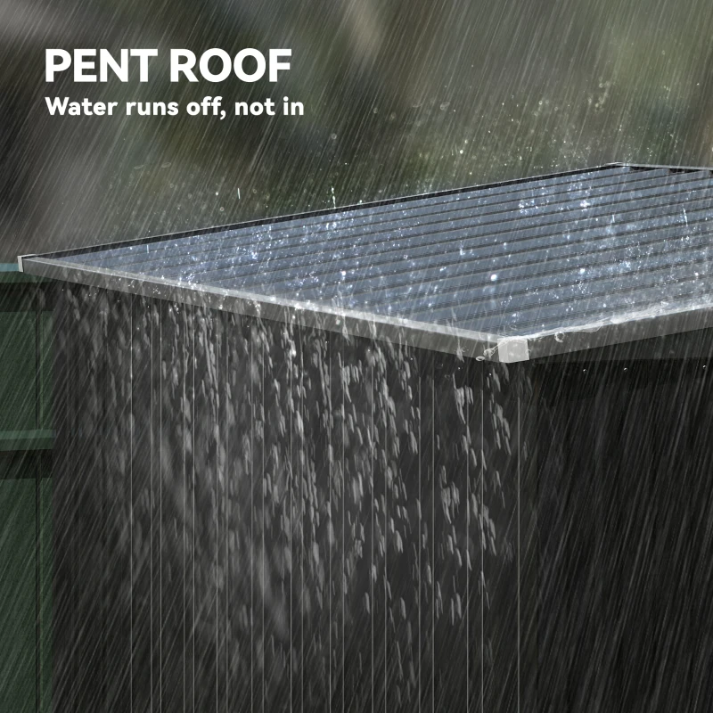 Outsunny 9' x 4' Galvanized Steel Garden Storage Shed with Lockable Doors, Gloves and 2 Air Vents for Backyard, Patio, Lawn