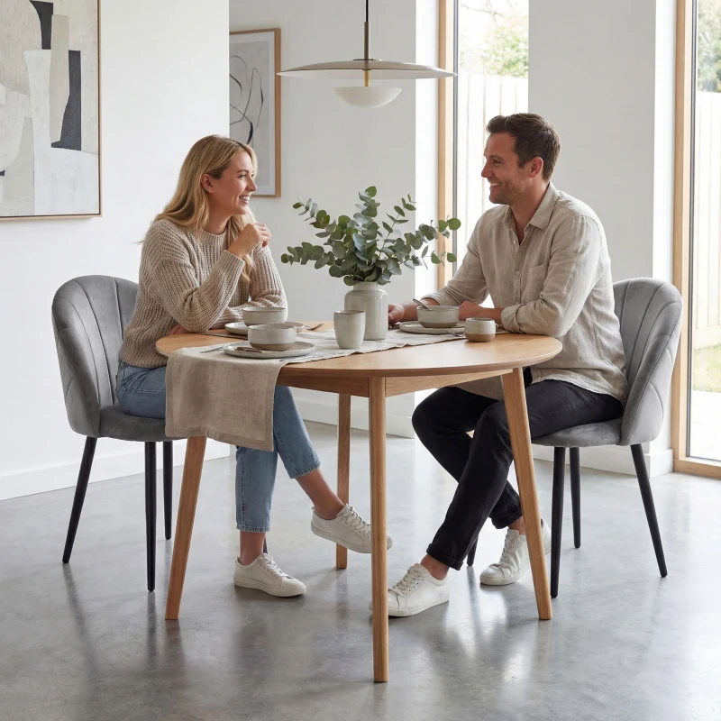 HOMCOM Armless Dining Chairs with Curved Backrest, Velvet-feel Accent Chairs for Kitchen, Living Room, Guest Room, Grey