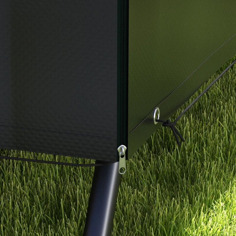 Outsunny 3-Seater Patio Swing Cover, Outdoor Garden Furniture Protection, 85" x 61" x 59", Black