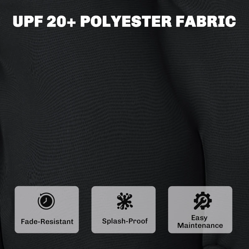 Outsunny Outdoor Adirondack Chair Cushions Set of 2, Tufted High Back Patio Chair Cushions, Black