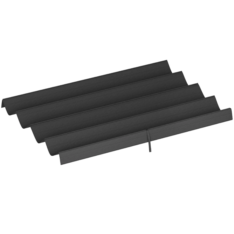 Outsunny 8' x 9.4' Retractable Pergola Canopy Replacement, Fit 7' x 10' Frame, UV30+ Pergola Cover Top Only, Dark Grey