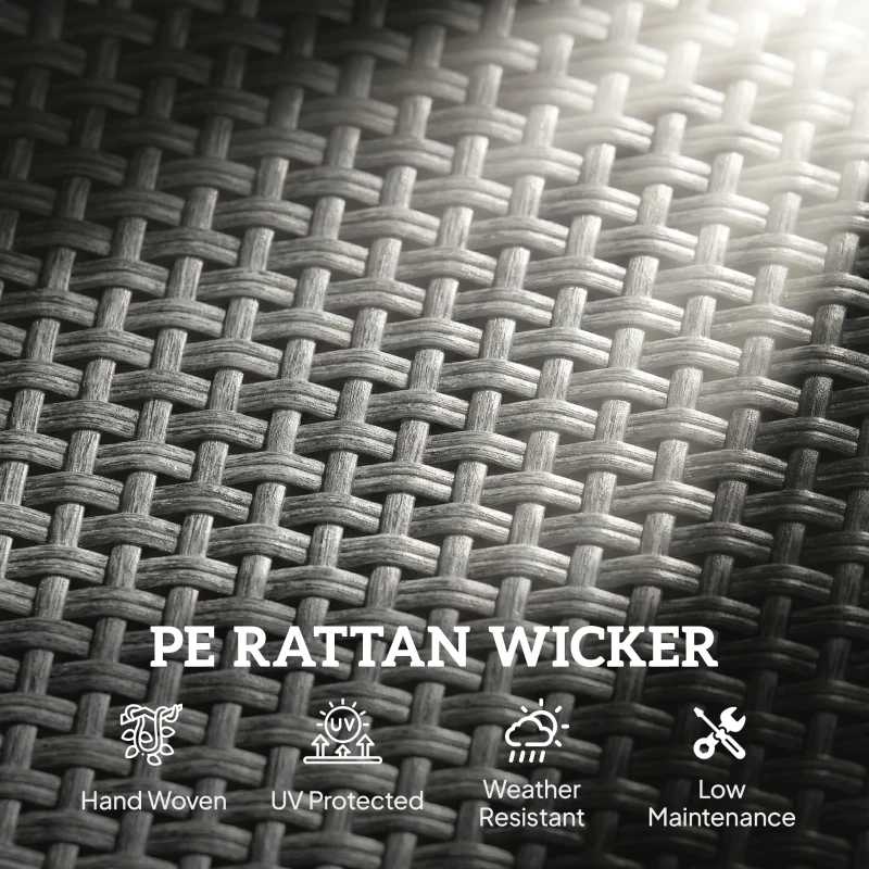 Outsunny Double Outdoor Glider Egg Chair, Outdoor Loveseat Glider with Cushions and Pillows, Dark Grey