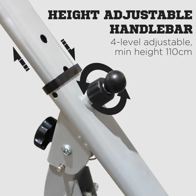 Soozier Height Adjustable Stair Stepper, Stepper Exercise Machine with Handlebar, LCD Monitor, Black