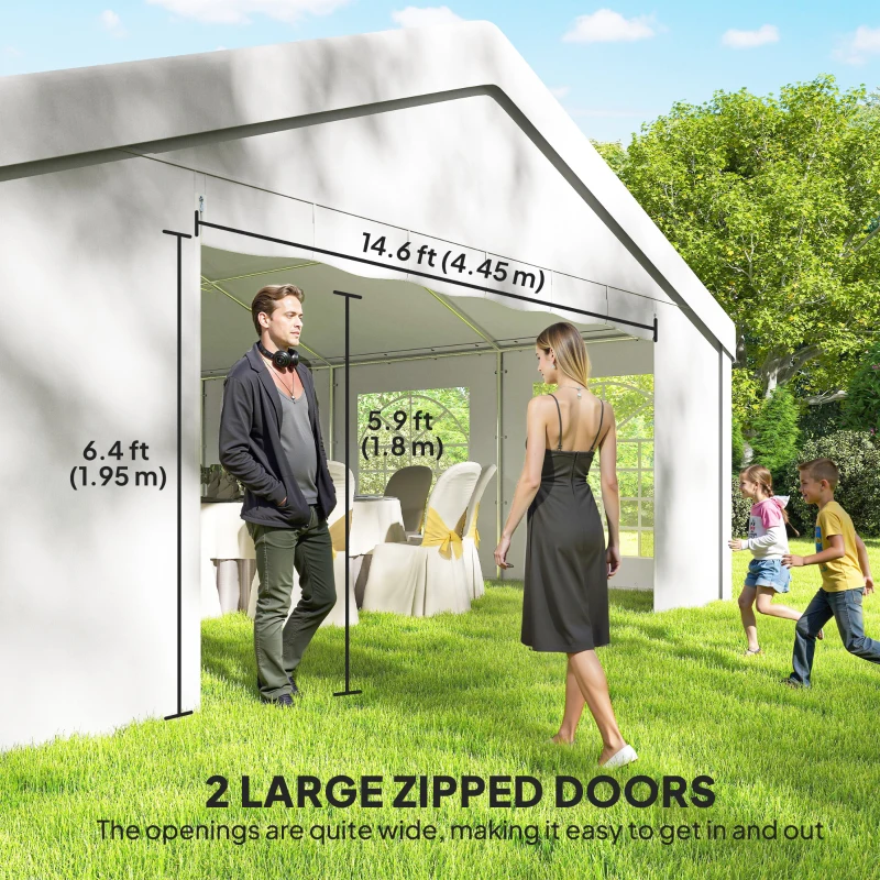 Outsunny 20' x 40' Party Tent, Outdoor Canopy Tent with 12 Removable Window Sidewalls for Parties, Wedding, Events, BBQ