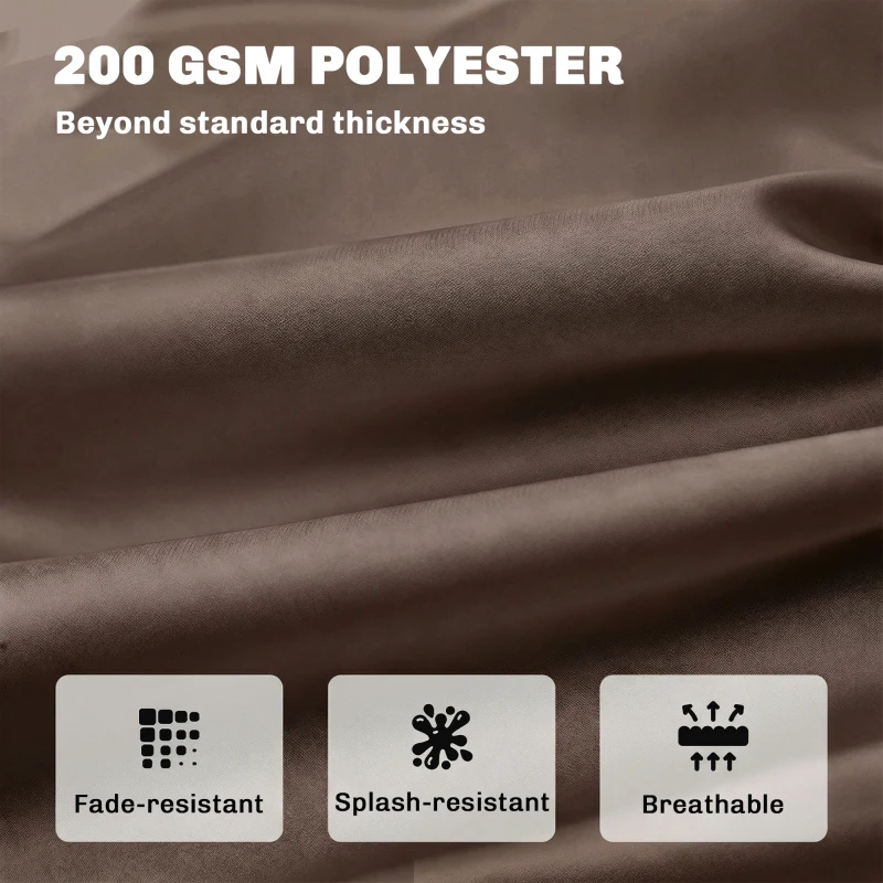 Outsunny 3-Seater Outdoor Bench Swing Chair Replacement Cushions for Patio Garden, Coffee