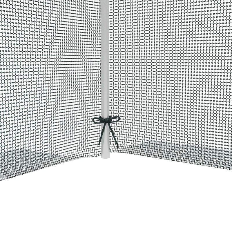 Outsunny Galvanized Steel Crop Cage, Plant Protection Tent with Zippered Door, 4' x 12', Green