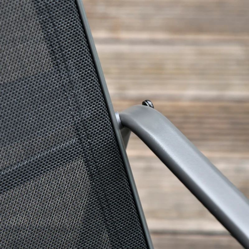 Outsunny 4 Piece Patio Furniture Set, Outdoor Conversation Set with Loveseat Sofa, Armchairs, Glass Top Coffee Table, Black