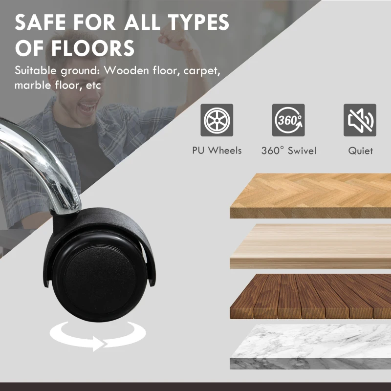 Vinsetto Massage Office Chair, Reclining Executive Office Chair with 6-Point Vibration, Footrest and High Back, Black