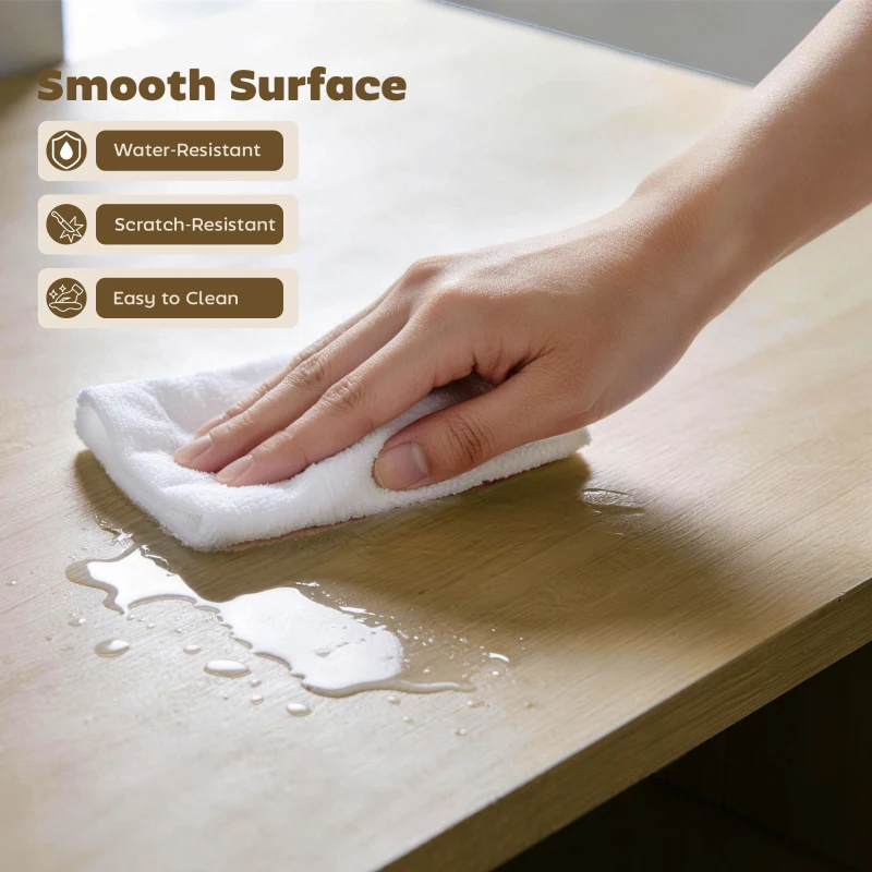 HOMCOM Sideboard with Adjustable Shelf, Buffet Cabinet with 2 Doors and Gold Steel Legs for Dining Room, Oak