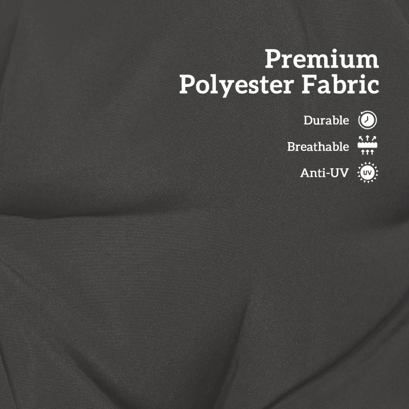 Outsunny 2 Seater Garden Bench Cushion, Soft Thick Outdoor Non-Slip 2 Seater Soft Pad With Backrest for Garden Patio, 47" x 43" x 5", Black