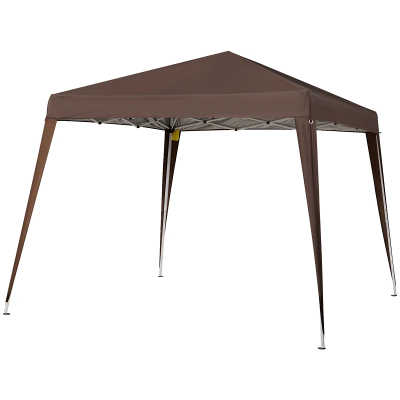 Outsunny 8' x 8' Pop Up Canopy, Outdoor Folding Tent, Portable Party Tent with Carrying Bag for Camping, Party, Picnic, Coffee