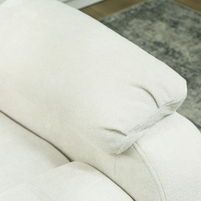 HOMCOM Massage Recliner Chair, Power Recliner with Quiet Brushless Motor, Remote, Pockets, 2 Memory Positions, Beige