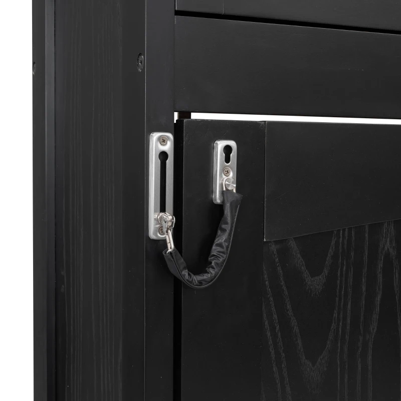 Space-Saving Full Size Murphy Bed with Fold-Down Design, Sturdy Storage Bed with 3 Upper Cabinets, 83" L x 60.5" W x 82" H, Black