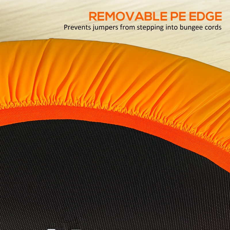 Soozier 39" Mini Exercise Trampoline w/ Adjustable T-Bar Indoor Fitness Rebounder Orange