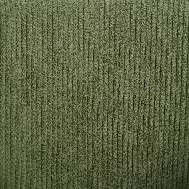 Modern Corduroy Side Chair with Ergonomic Curved Back, Minimalist Lounge Chair for Living Room, 30.5" L x 21.5" W x 19.5" H, Green