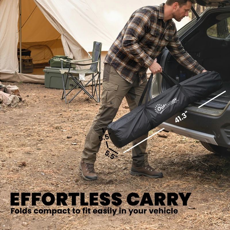 Outsunny Camping Hunting Blind, 3-Panel Blind See Through for Hunting Camping 176" x 58.3" Camouflage