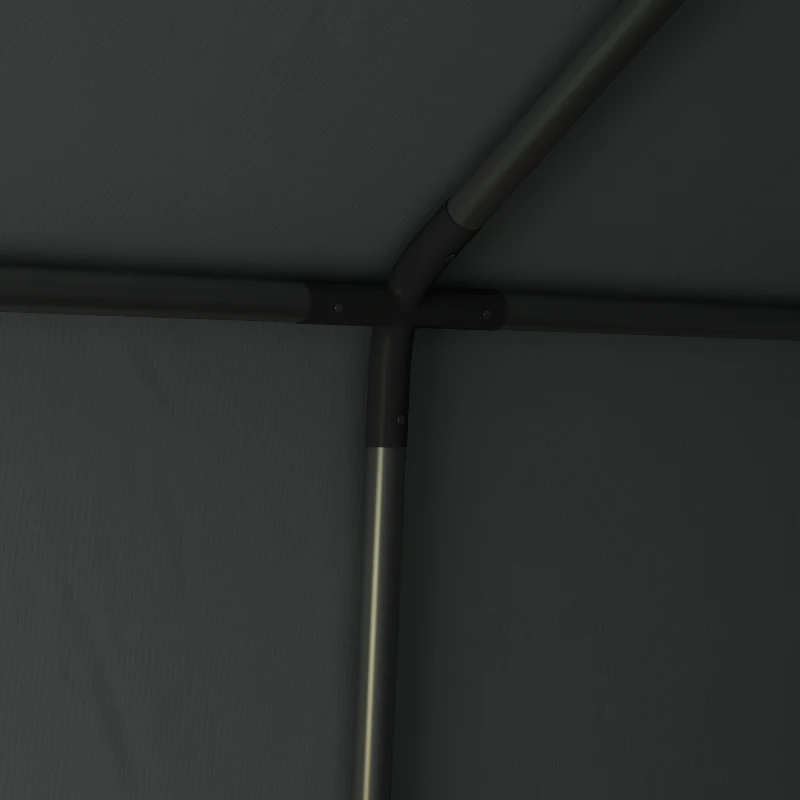 Outsunny Galvanized 7' x 12' Outdoor Storage Tent, Heavy Duty and Waterproof Portable Shed for Bike, Motorcycle, Tools, Gray