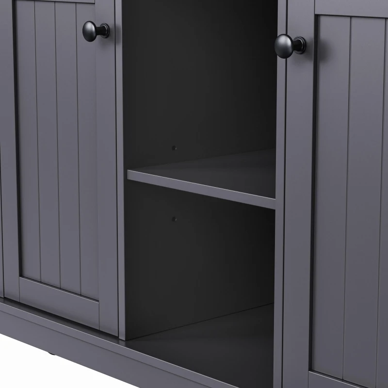 Modern Black Kitchen Island Set with 2 Bar Stools, Versatile Kitchen Cart Set with Drop-Leaf Counter, 53" L x 29.5" W x 36.5" H, Black