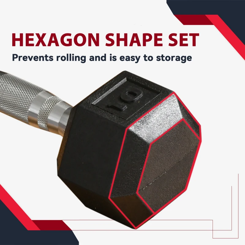 Soozier 2 x 10lbs Rubber Dumbbells Weight Set, Dumbbell Hand Weight for Body Fitness Training for Home Office Gym, Black