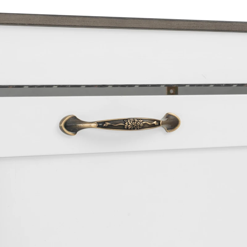 Space‑Saving Murphy Bed with Smooth Hydraulic Lift, Durable Fold‑Down Unit with Wood Slat Support, 88'' L x 67'' W x 68.5'' H, Brown+White