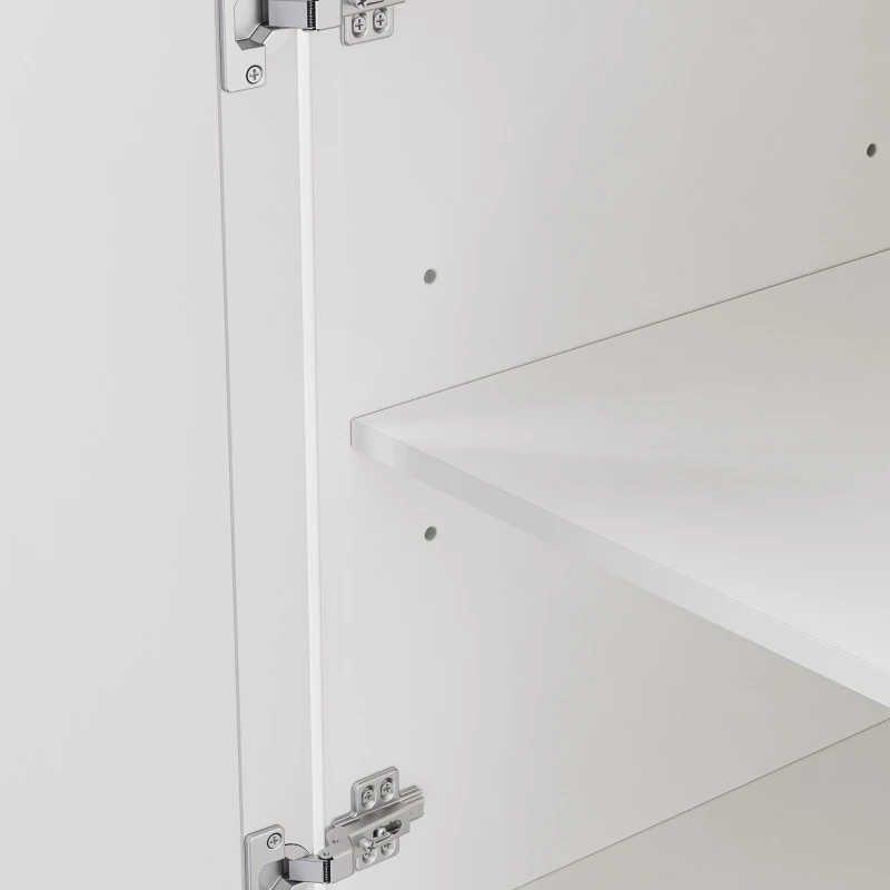 Rolling Kitchen Island with 3 Drawers and Adjustable Shelves, Stylish Kitchen Cart for Kitchen or Dining Area, 54'' L x 29.5'' W x 36'' H, White