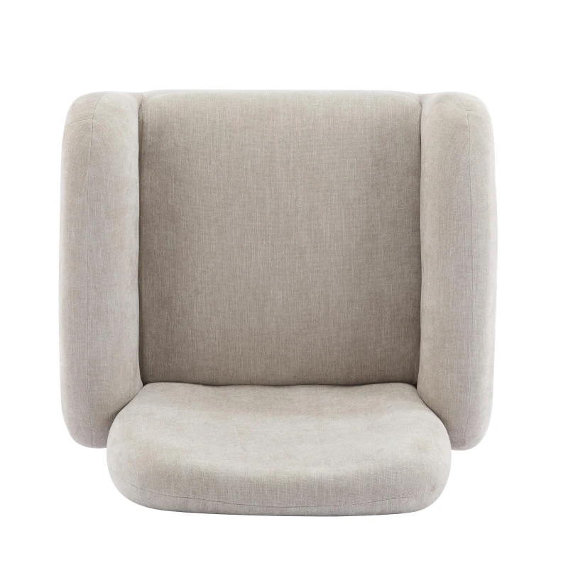 Modern-Scandinavian Accent Chair with Ergonomic Wrap-Around Backrest, Sturdy Armchair for Living Room, 31.5" L x 30.5" W x 31" H, Khaki