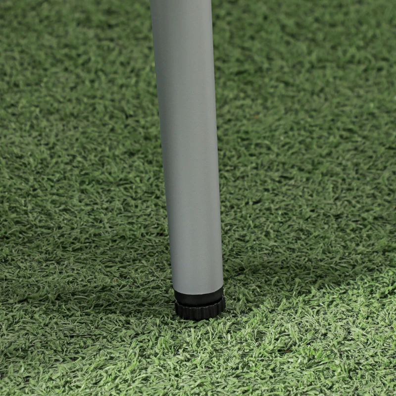 Outsunny 3-Piece Rattan Bistro Set, Garden Seating Group with 2 Armchairs and Coffee Table, Balcony Furniture Set, Grey